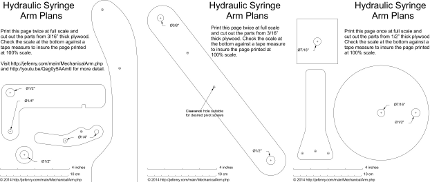 Plans to build a Homemade Mechanical Arm Using Syringes