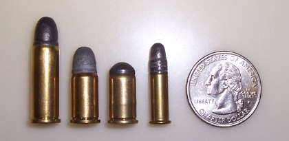 Comparison of a .32 S&W cartridge